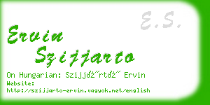 ervin szijjarto business card